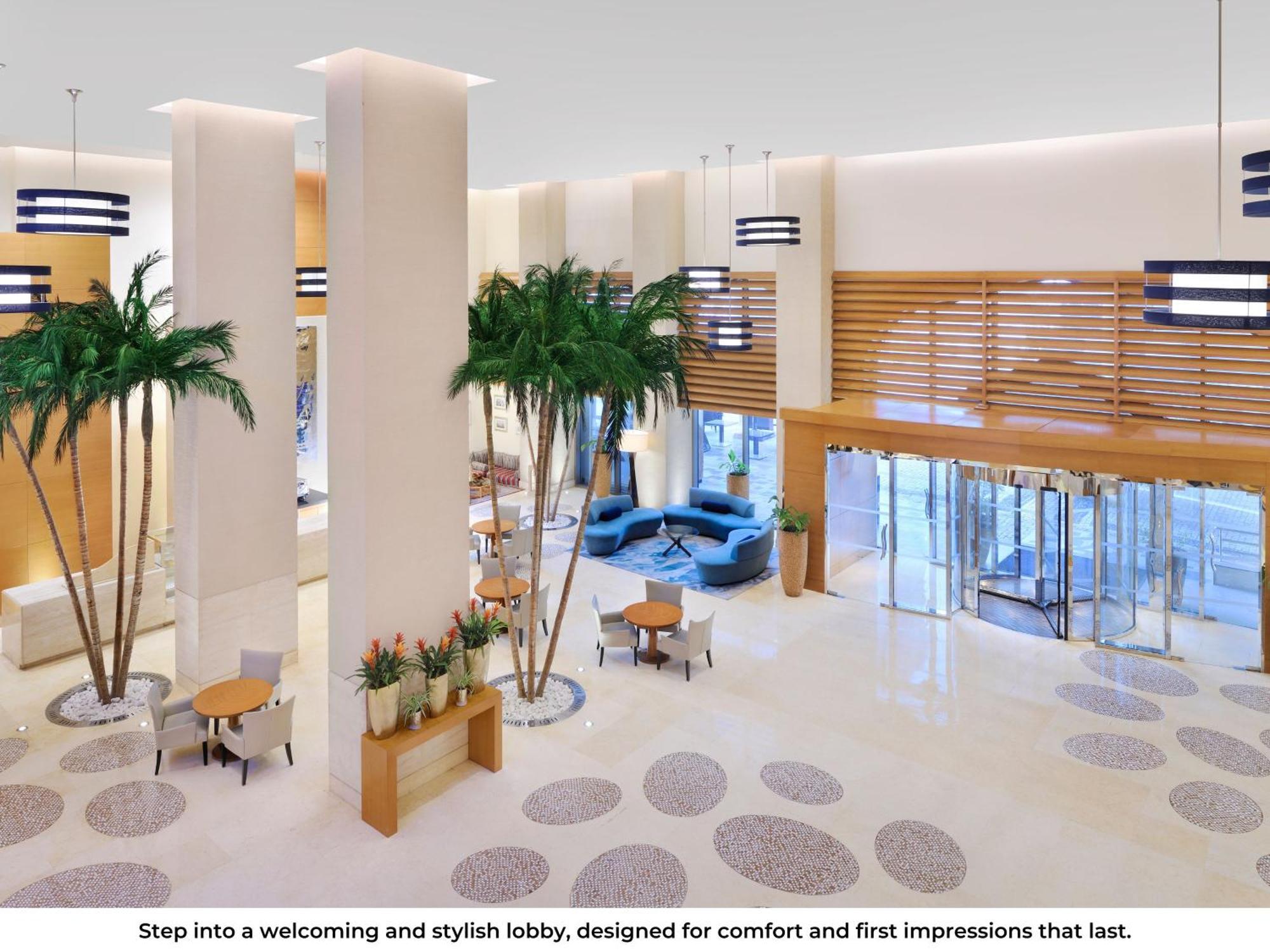 Moevenpick Hotel Jumeirah Beach Dubai Esterno foto Lobby
